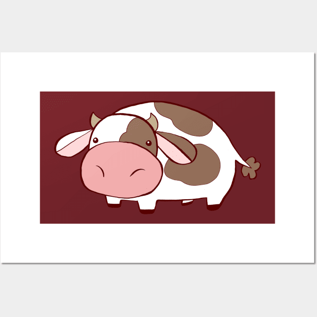 Cute Cow Wall Art by saradaboru